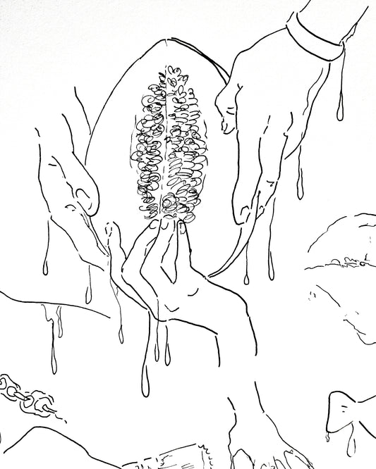 Fruit and the Eros 1 (Peanut Life Drawing)