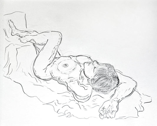 "(Re)born" (life drawing in Cambridge)