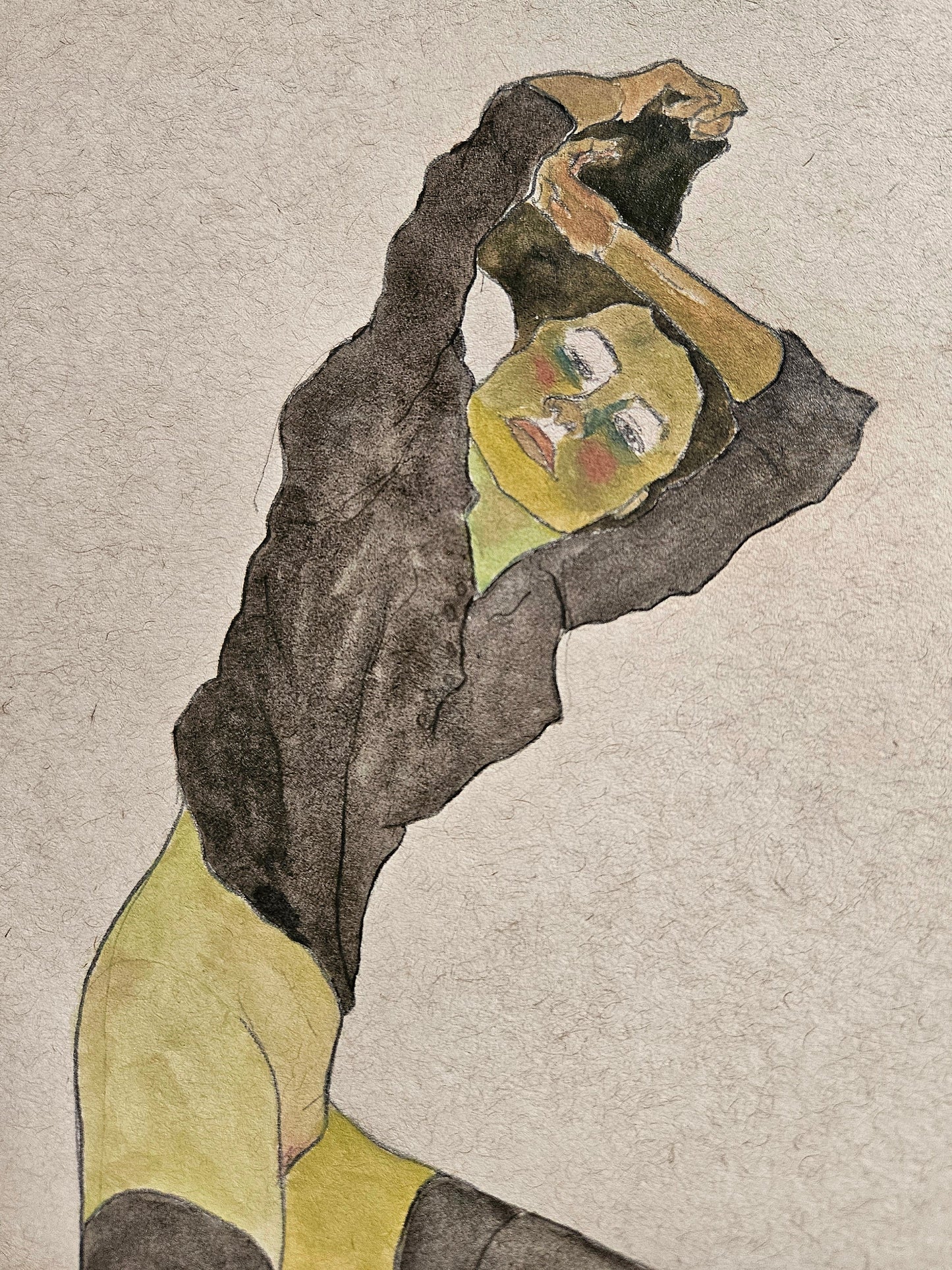 Lying girl in black boots (Original)