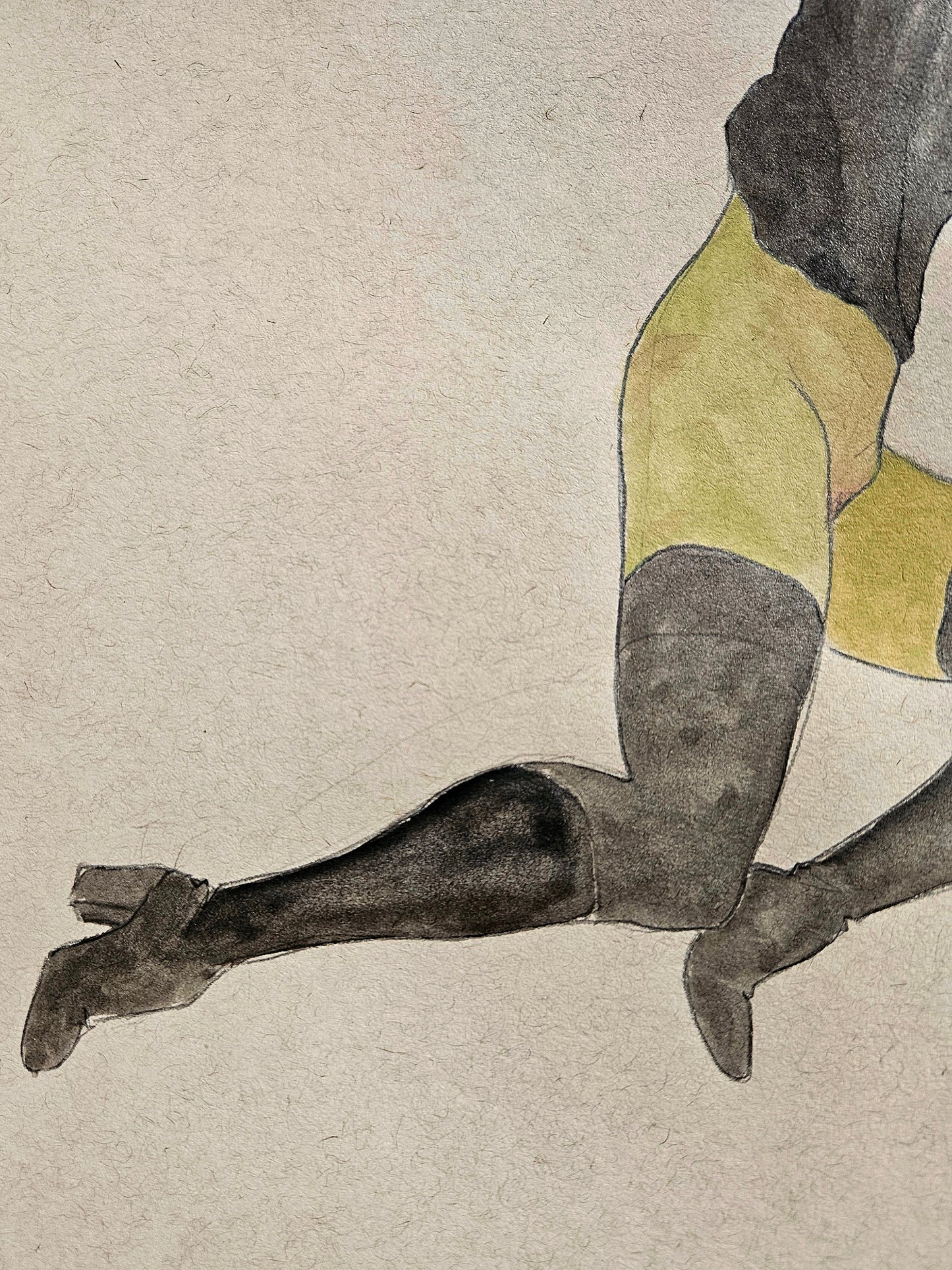Lying girl in black boots (Original)