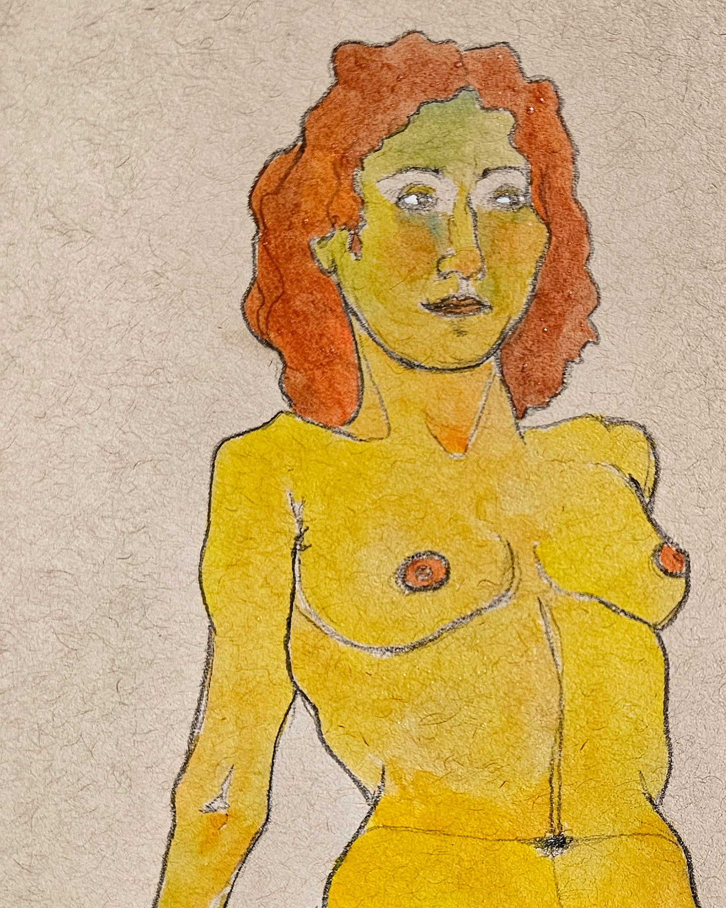 Seated girl with legs crossed (Original)
