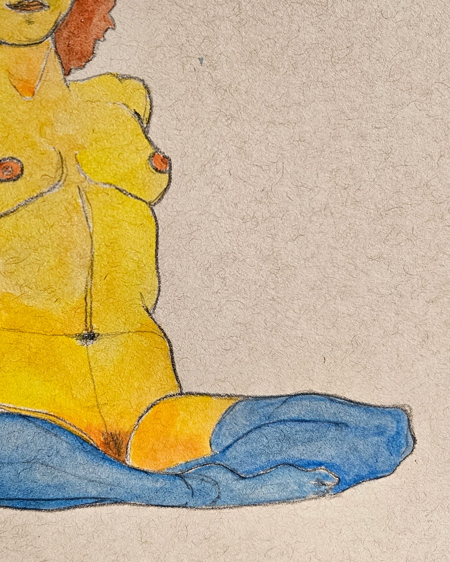 Seated girl with legs crossed (Original)
