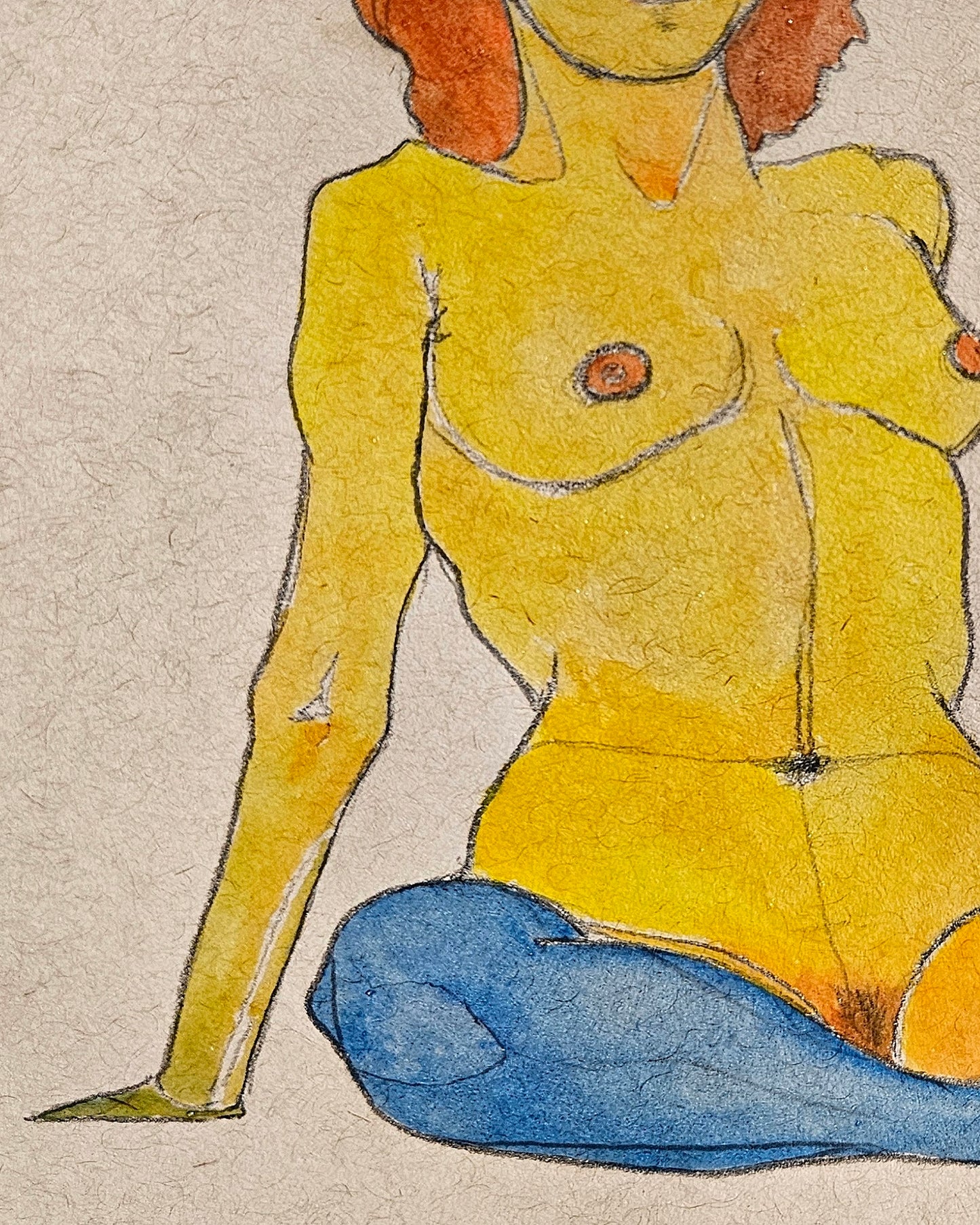 Seated girl with legs crossed (Original)