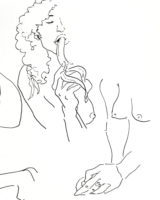 Fruit and the Eros 2 (Peanut Life Drawing)